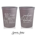 Wedding Stadium Cups #213 - Custom Pet Illustration - Cheers - Bridal Favors, Wedding Cups, Party Cup, Wedding Favor, Drink Cups, Drink Cup