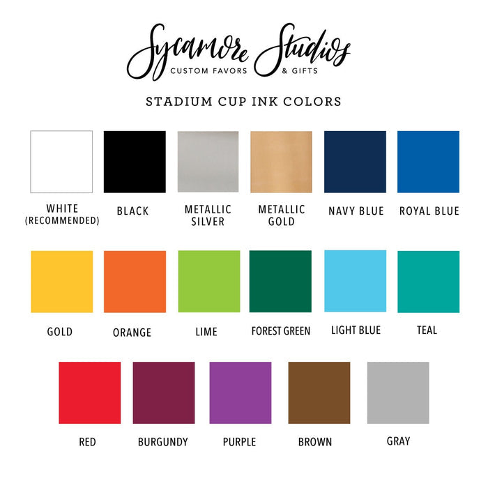 Wedding Stadium Cups #213 - Custom Pet Illustration - Cheers - Bridal Favors, Wedding Cups, Party Cup, Wedding Favor, Drink Cups, Drink Cup