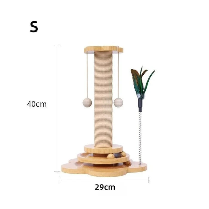 WhiskerWheel Solid Wood Cat Turntable Toy