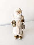 White + Gold Santa Figurine