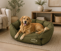 Wilderness Olive Snuggle Dog Bed | Snug & Cosy Pets - Dog Beds for dogs Snug and Cosy Pets
