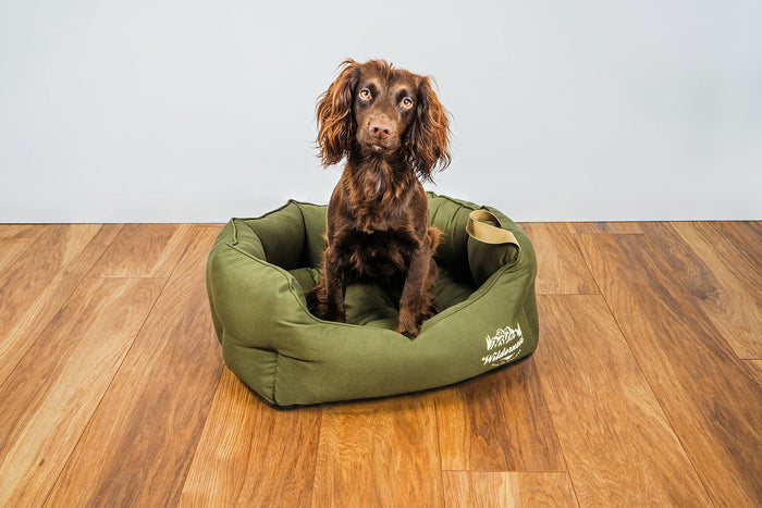 Wilderness Olive Snuggle Dog Bed | Snug & Cosy Pets - Dog Beds for dogs Snug and Cosy Pets