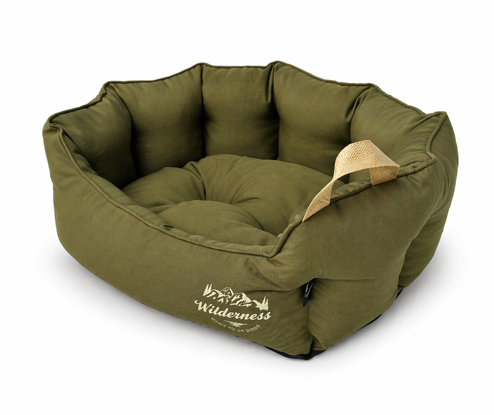 Wilderness Olive Snuggle Dog Bed | Snug & Cosy Pets - Dog Beds for dogs Snug and Cosy Pets