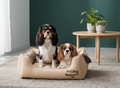 Wilderness Rectangle Dog Bed – Raised Sides & Hollowfibre Fill | Camel - Dog Bed for dogs Snug and Cosy Pets
