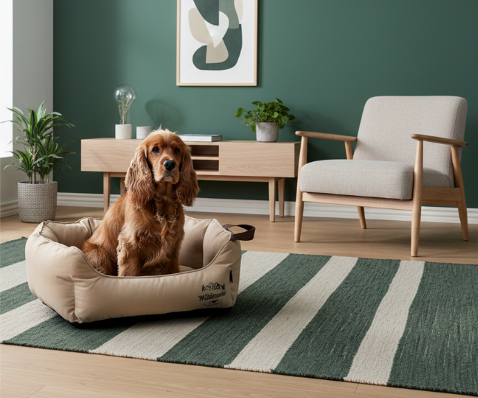 Wilderness Snuggle Dog Bed – Deep-Sided Nest Bed for Dogs | Camel - Dog Bed for dogs Snug and Cosy Pets