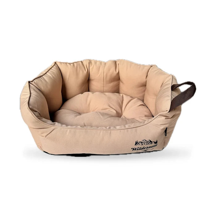 Wilderness Snuggle Dog Bed – Deep-Sided Nest Bed for Dogs | Camel - Dog Bed for dogs Snug and Cosy Pets