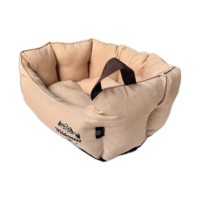 Wilderness Snuggle Dog Bed – Deep-Sided Nest Bed for Dogs | Camel - Dog Bed for dogs Snug and Cosy Pets