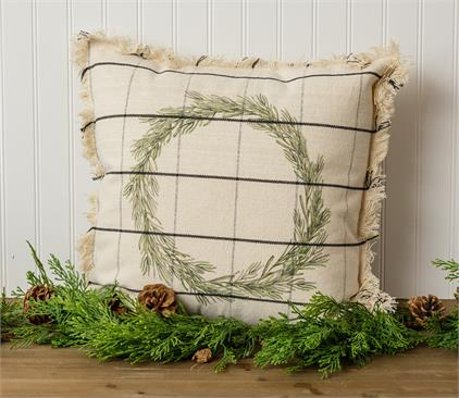 Winter Window Pane Check Pillow