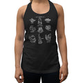Women's All Charged Up Crystal Chart Racerback Tank Top