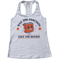 Women's Ban The Fascists Save The Books Racerback Tank Top