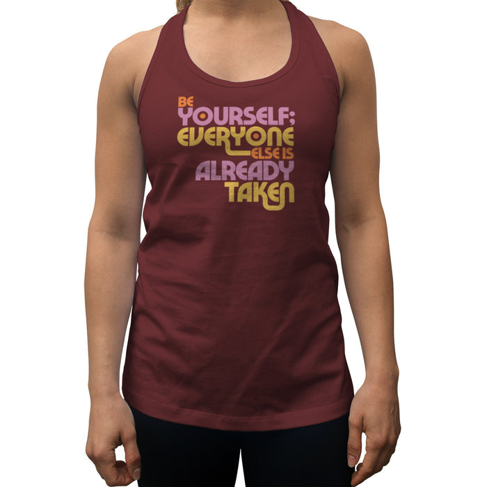 Women's Be Yourself Racerback Tank Top - Oscar Wilde