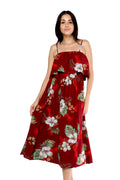 Women's Charming MuuMuu Dress in Pineapple Garden Red