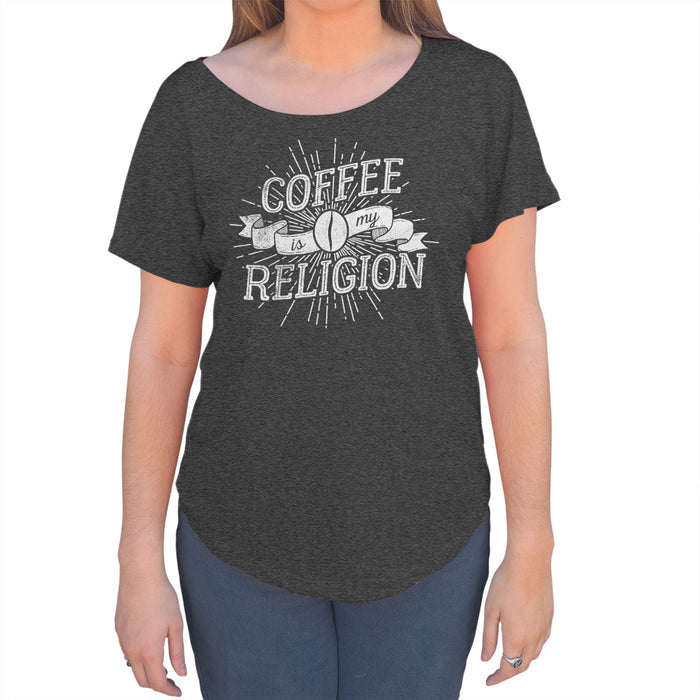 Women's Coffee Is My Religion Scoop Neck T-Shirt