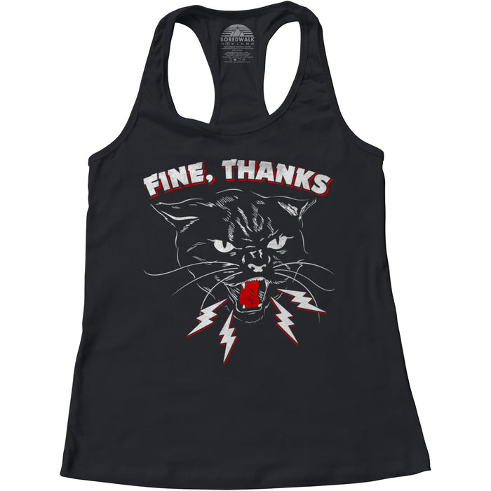 Women's Fine Thanks Racerback Tank Top