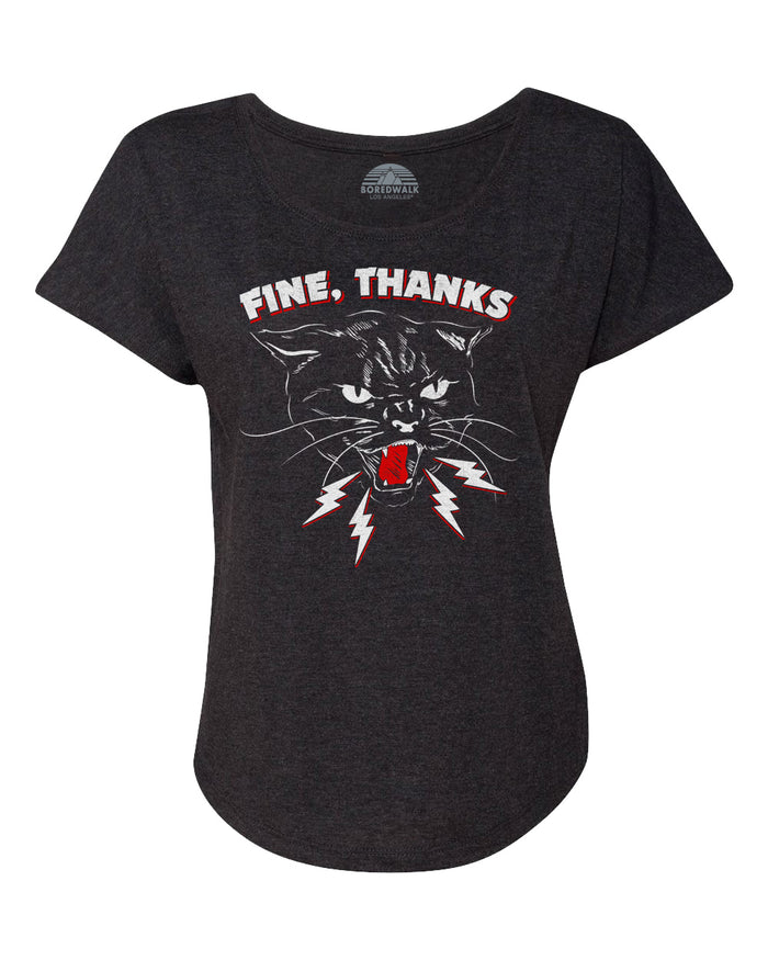Women's Fine Thanks Scoop Neck T-Shirt