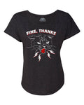 Women's Fine Thanks Scoop Neck T-Shirt