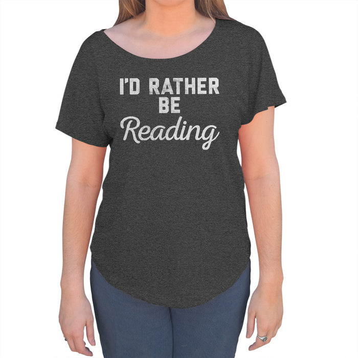 Women's I'd Rather Be Reading Scoop Neck T-Shirt