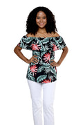 Women's Off the Shoulder Top in Blooming Lily