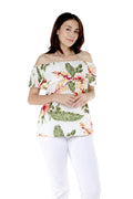 Women's Off the Shoulder Top in Rafelsia Cream