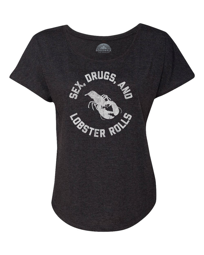 Women's Sex Drugs and Lobster Rolls Scoop Neck T-Shirt