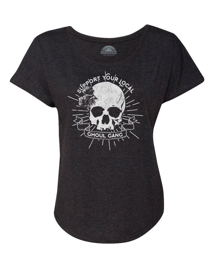 Women's Support Your Local Ghoul Gang Scoop Neck T-Shirt