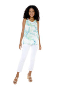 Women's Tank Top in Orchid Breeze White