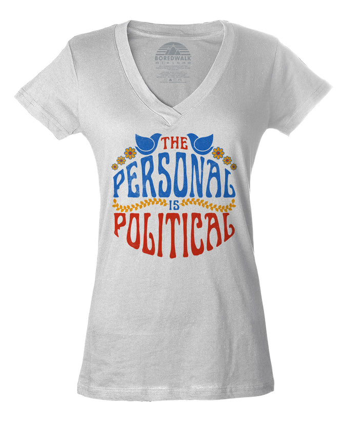 Women's The Personal is Political Vneck T-Shirt