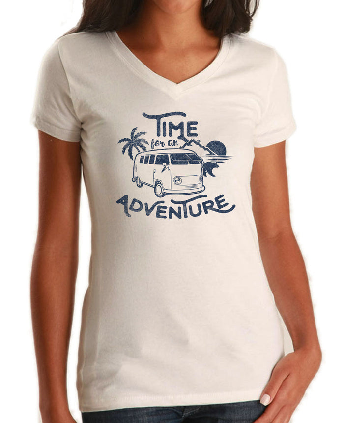 Women's Time For An Adventure Vneck T-Shirt