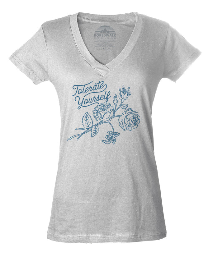 Women's Tolerate Yourself Vneck T-Shirt