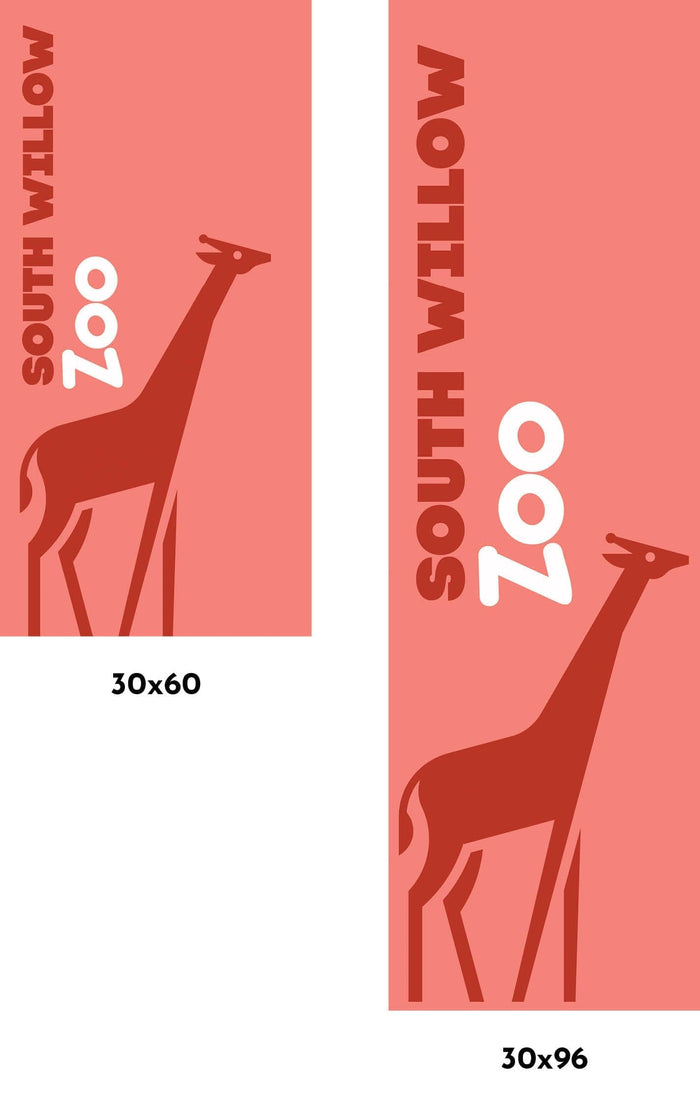 Zoo - Giraffe Exhibit Single Vinyl Banner Dekra-Lite